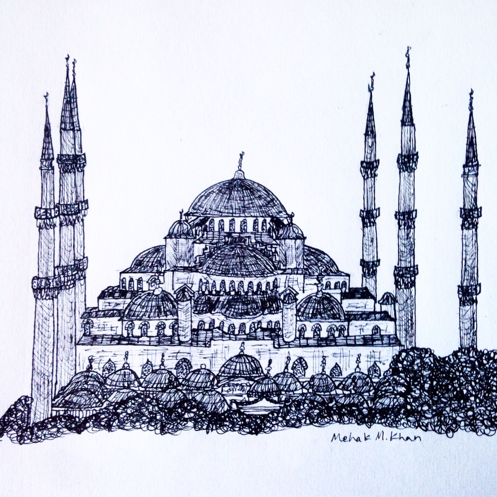 Blue Mosque Sketch